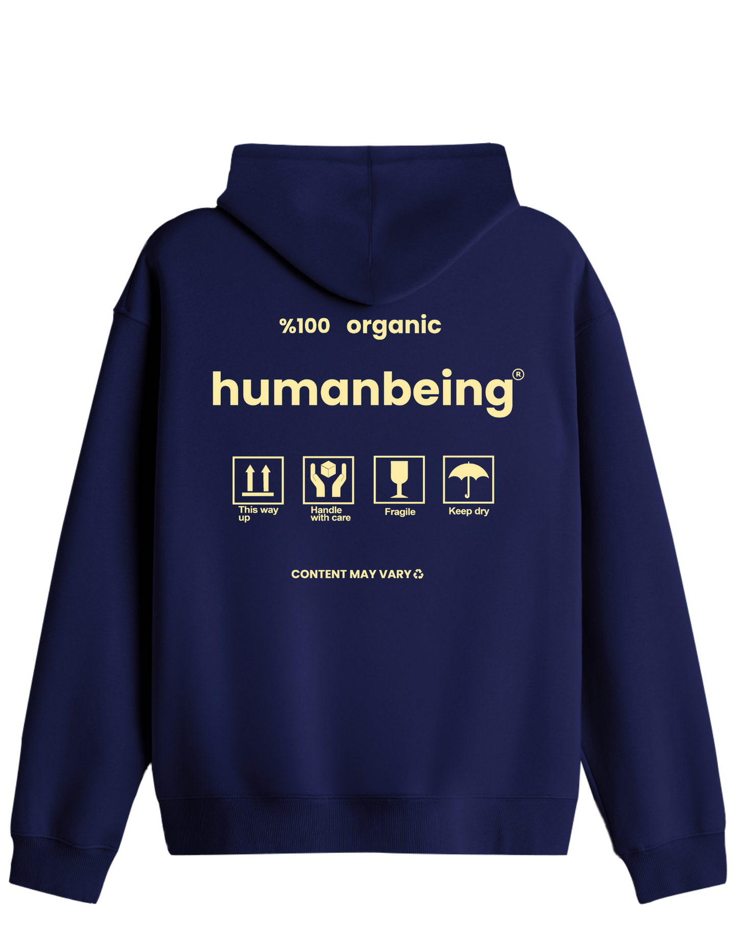 Humanbeing Baskılı Unisex Kapüşonlu Yaka Hoodie