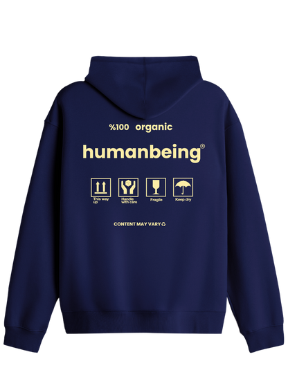 Humanbeing Baskılı Unisex Kapüşonlu Yaka Hoodie