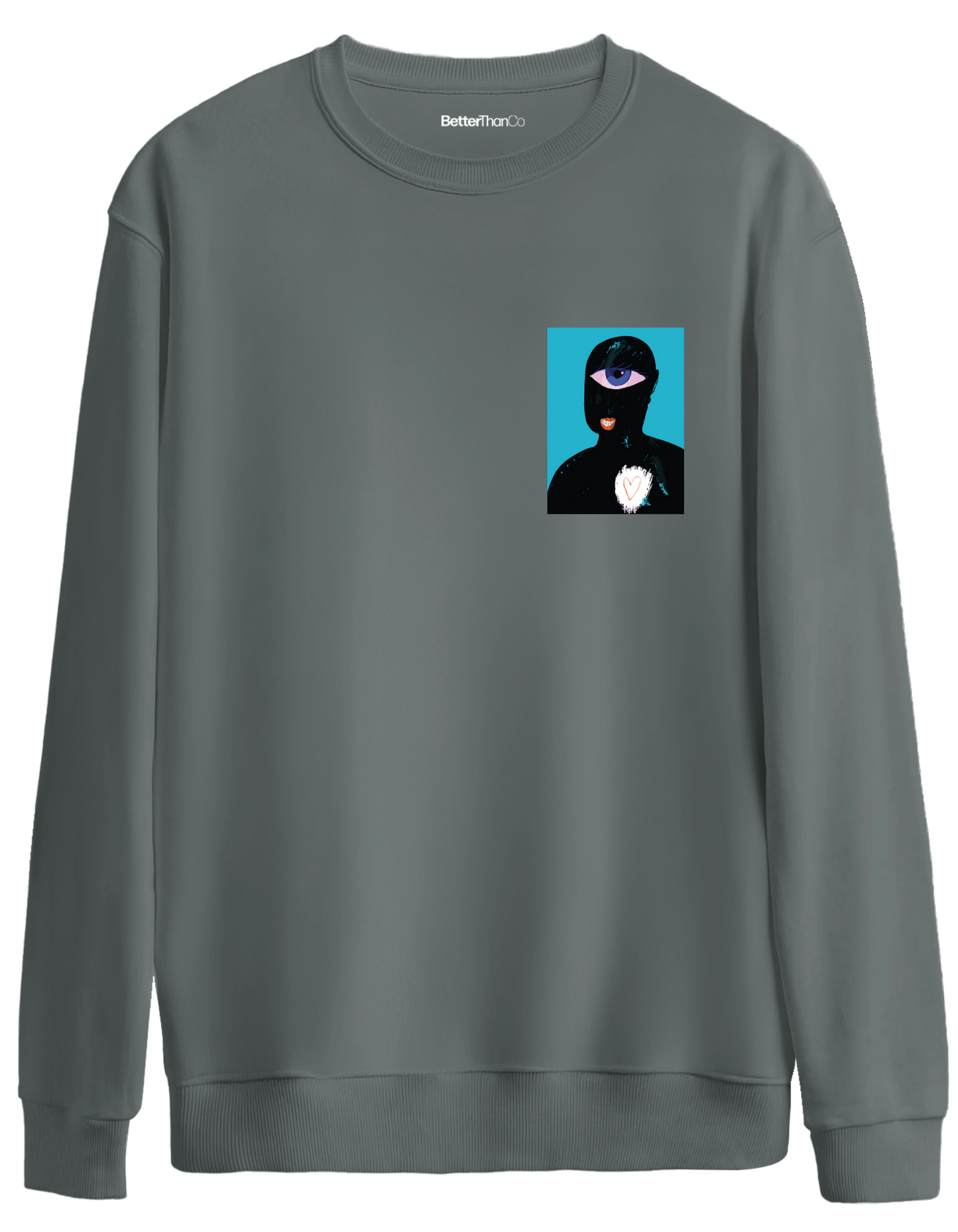 Oracle Eye Baskılı Bisiklet Yaka Oversize Sweatshirt