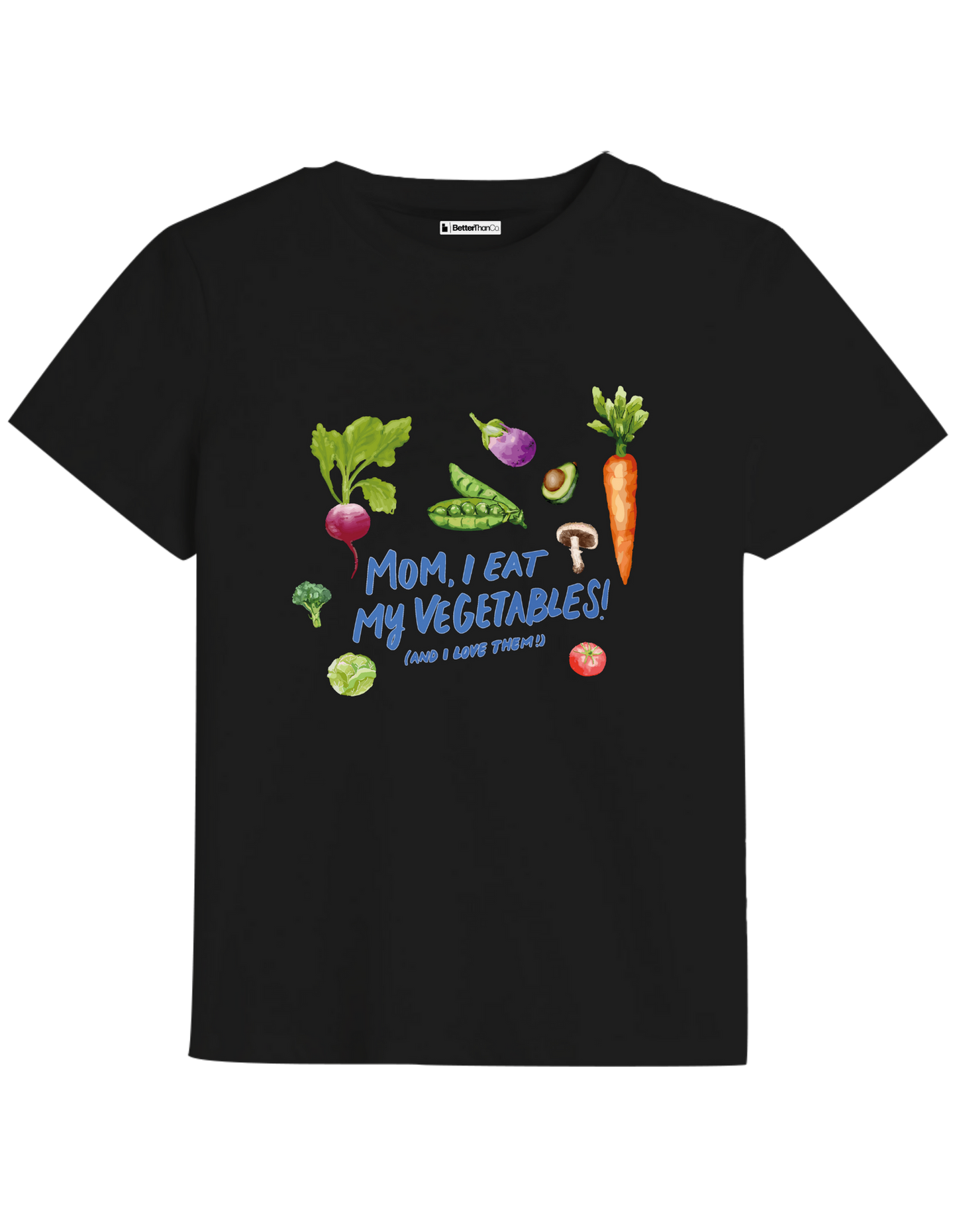 Veggies Baskılı Bisiklet Yaka Çocuk t-shirt