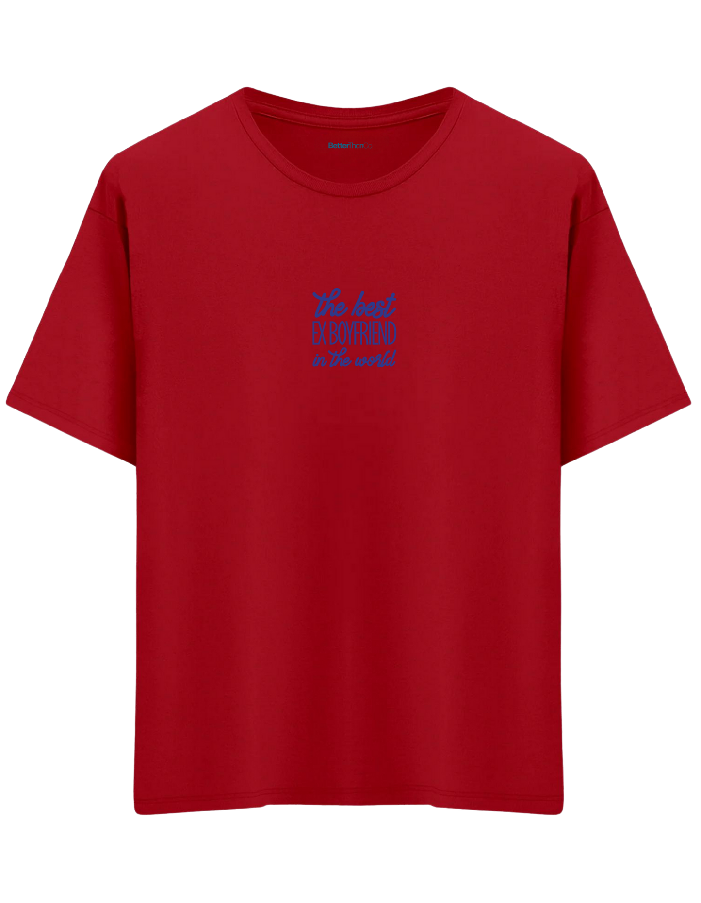 Ex Boyfriend Baskılı Bisiklet Yaka Oversize T-shirt