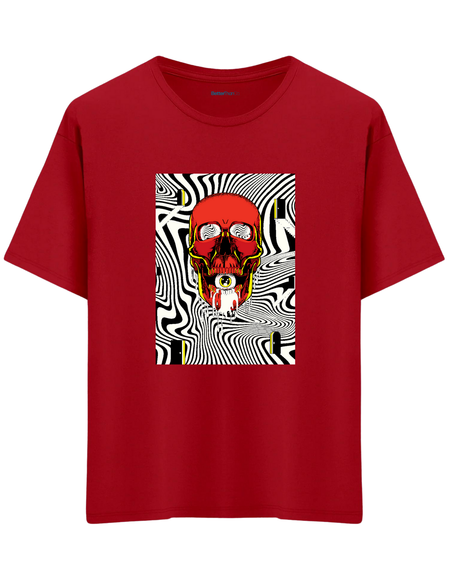 Handsome Baskılı Bisiklet Yaka Oversize T-shirt