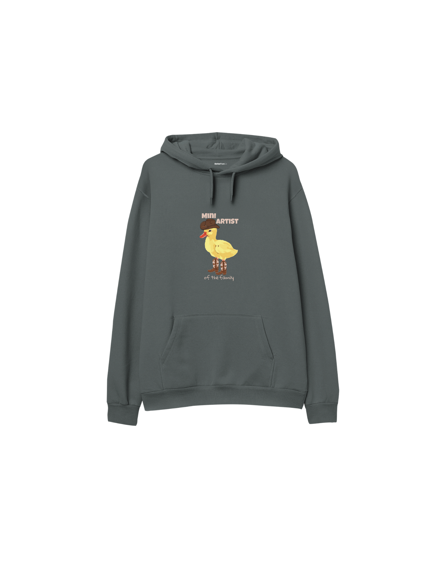 Mini Artist Baskılı Oversize Kapüşonlu Çocuk Hoodie