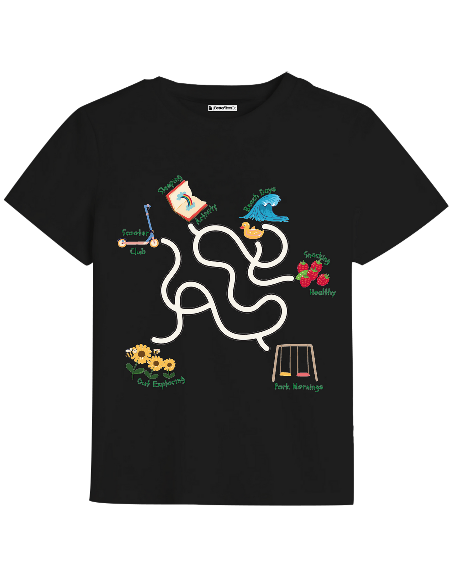 My Day Baskılı Bisiklet Yaka Çocuk t-shirt