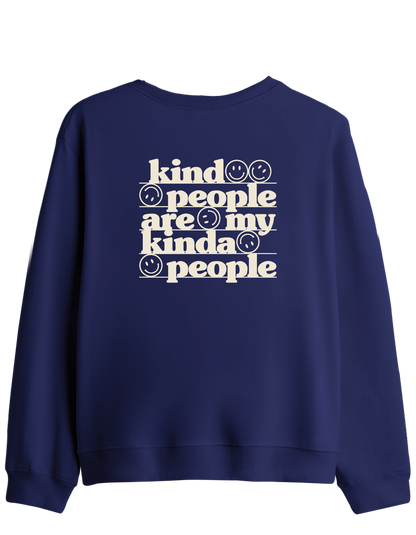 Be Kind Baskılı Bisiklet Yaka Sweatshirt