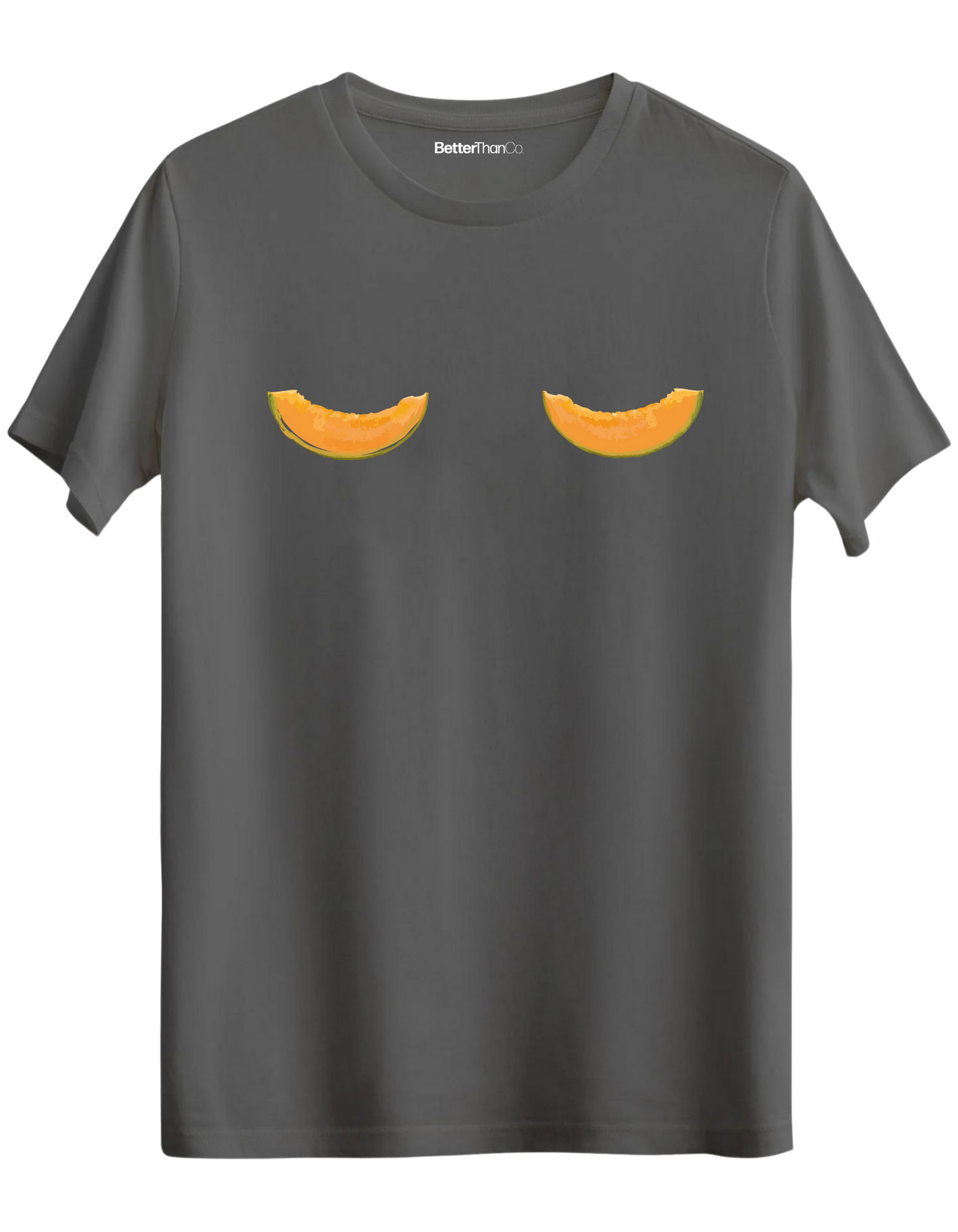 Melon Baskılı Bisiklet Yaka Regular T-shirt