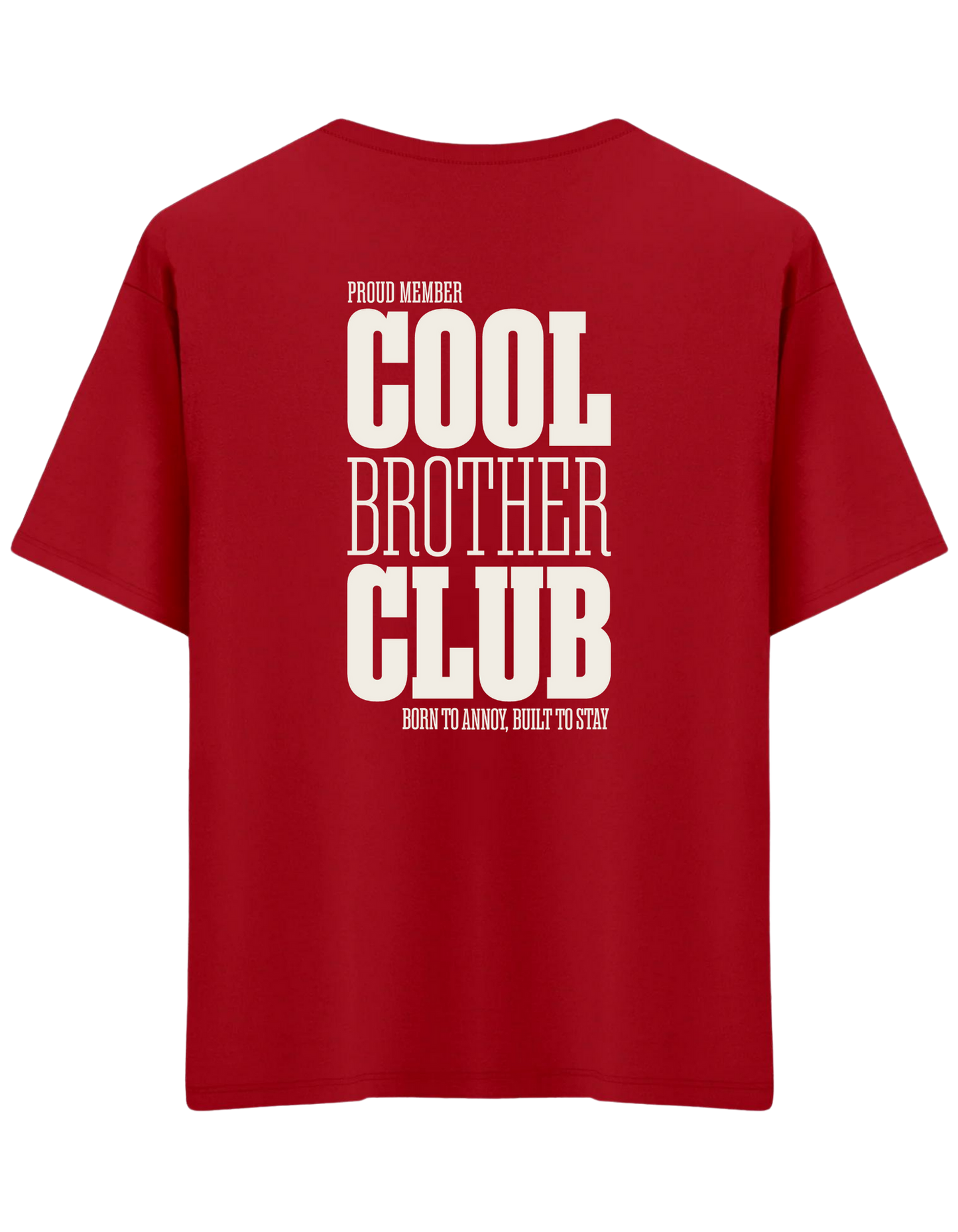 Cool Brother Club Baskılı Bisiklet Yaka Oversize T-shirt