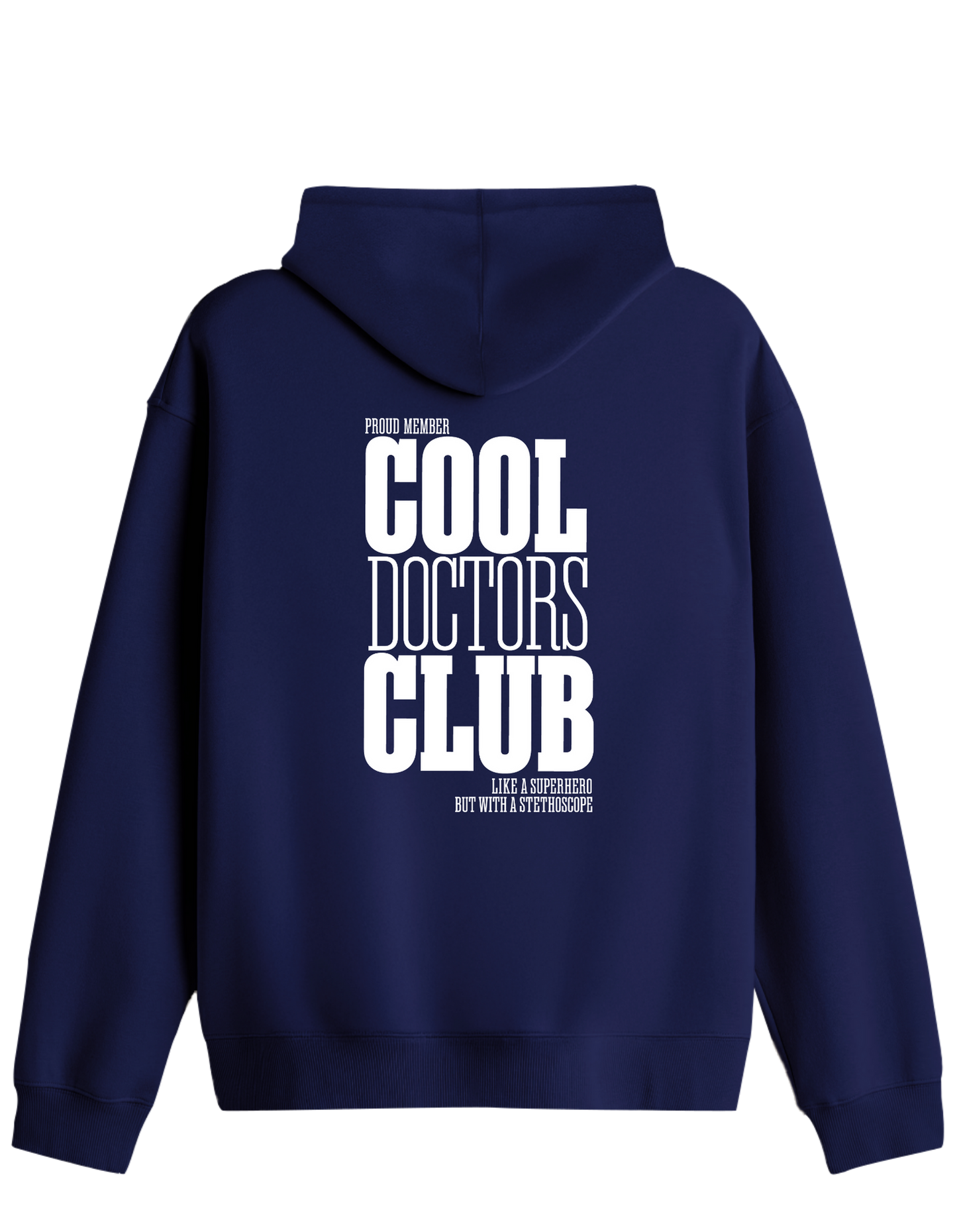 Cool Doctors Club Baskılı Unisex Kapüşonlu Yaka Hoodie