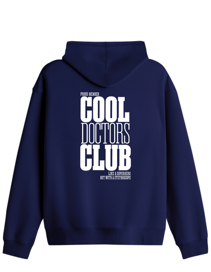 Cool Doctors Club Baskılı Unisex Kapüşonlu Yaka Hoodie