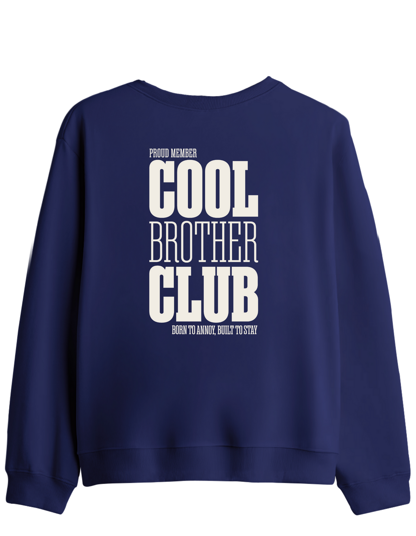 Cool Brother Club Baskılı Bisiklet Yaka Sweatshirt