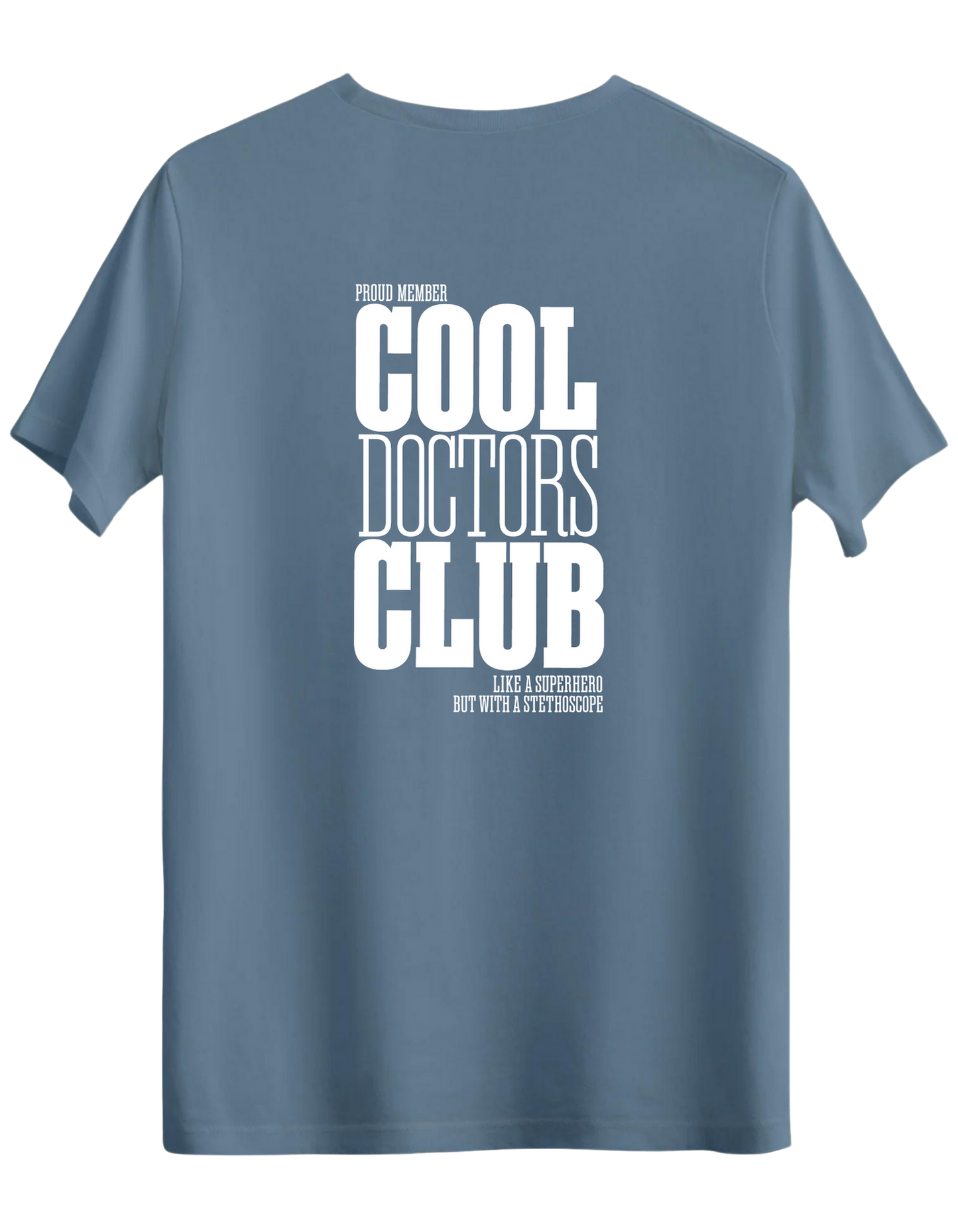 Cool Doctors Club Baskılı Bisiklet Yaka Regular T-shirt
