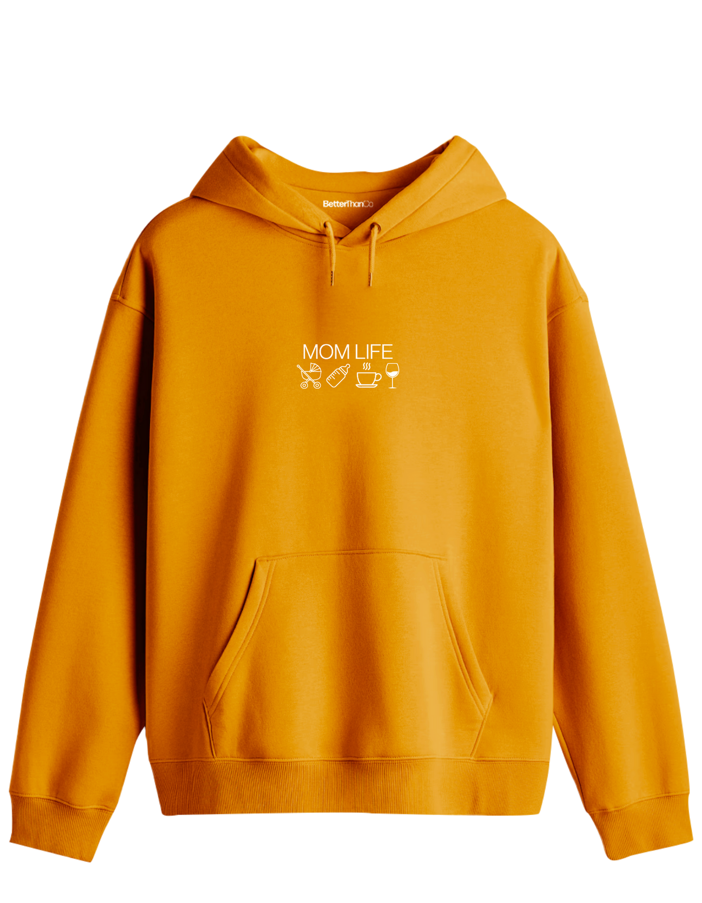 Mom Life Baskılı Unisex Kapüşonlu Yaka Hoodie