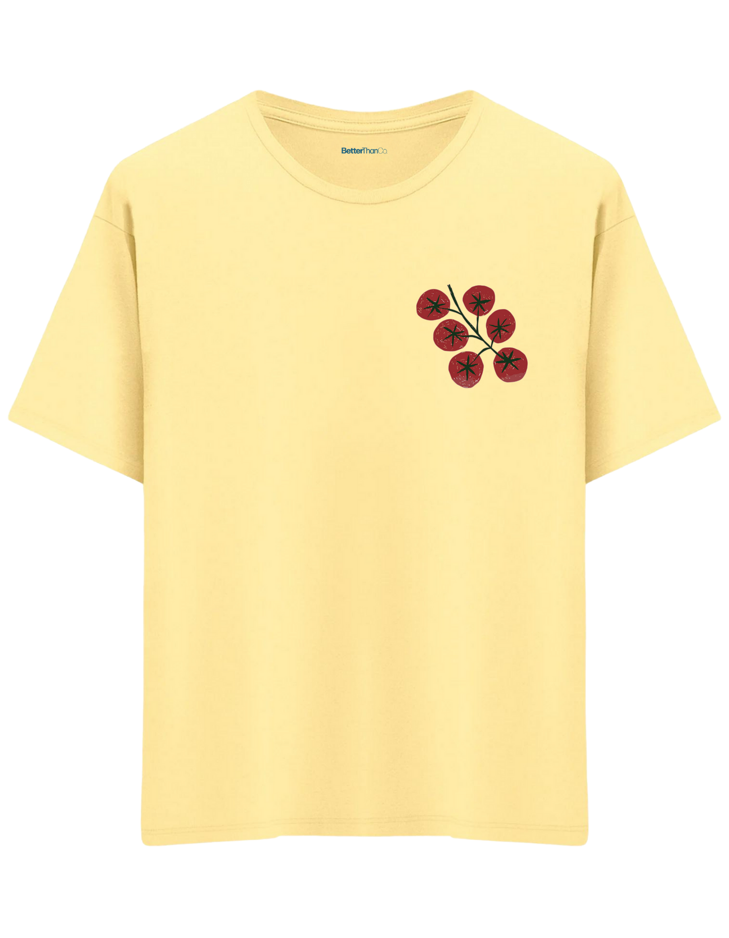 Tomatoes Baskılı Bisiklet Yaka Oversize T-shirt