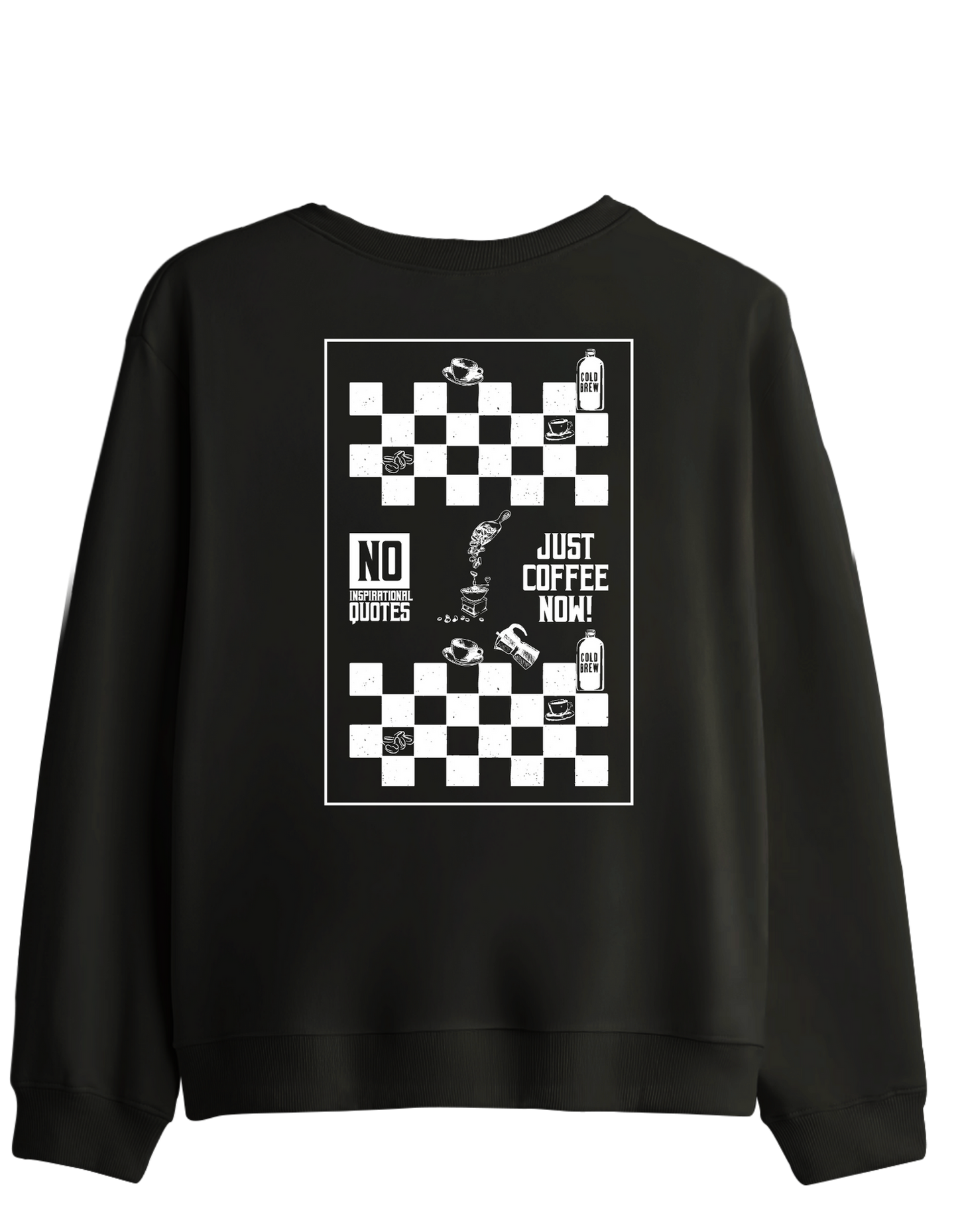 Just Coffee Baskılı Bisiklet Yaka Sweatshirt