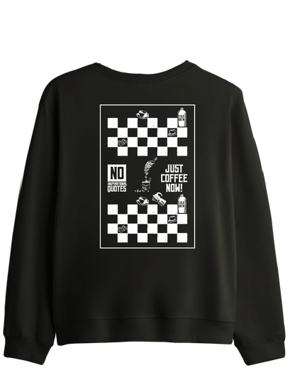 Just Coffee Baskılı Bisiklet Yaka Sweatshirt
