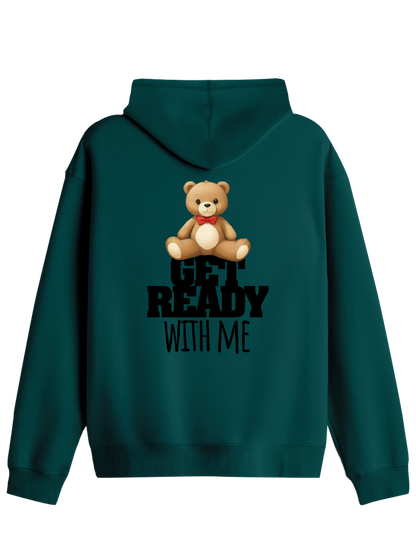 With Me Baskılı Unisex Kapüşonlu Yaka Hoodie
