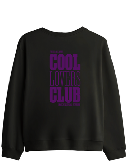 Cool Lovers Baskılı Bisiklet Yaka Sweatshirt