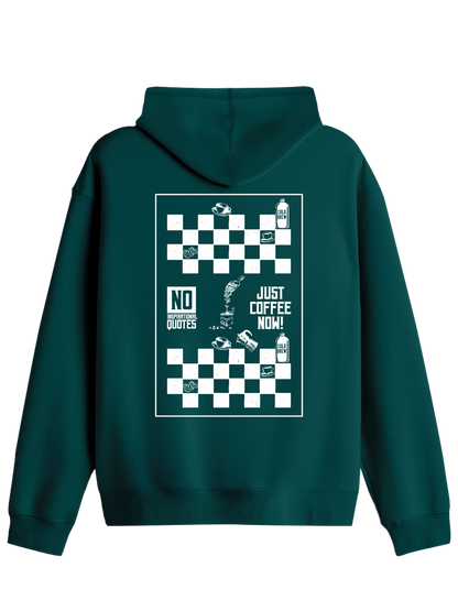 Just Coffee Baskılı Unisex Kapüşonlu Yaka Hoodie