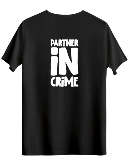 Partner in Crime Baskılı Bisiklet Yaka Regular T-shirt