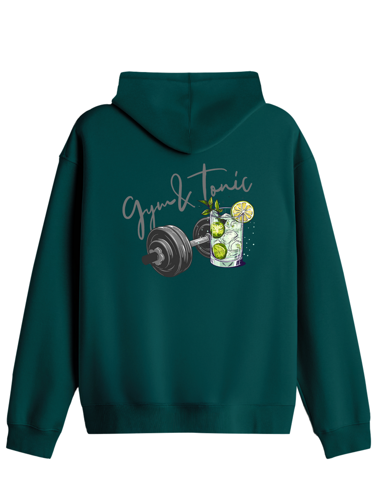 Gym Tonic Baskılı Unisex Kapüşonlu Yaka Hoodie
