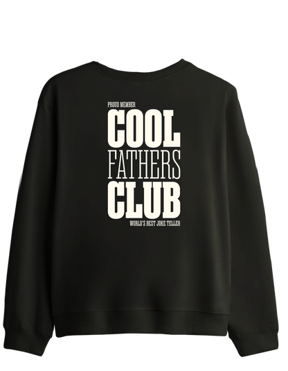 Cool Fathers Club Baskılı Bisiklet Yaka Sweatshirt