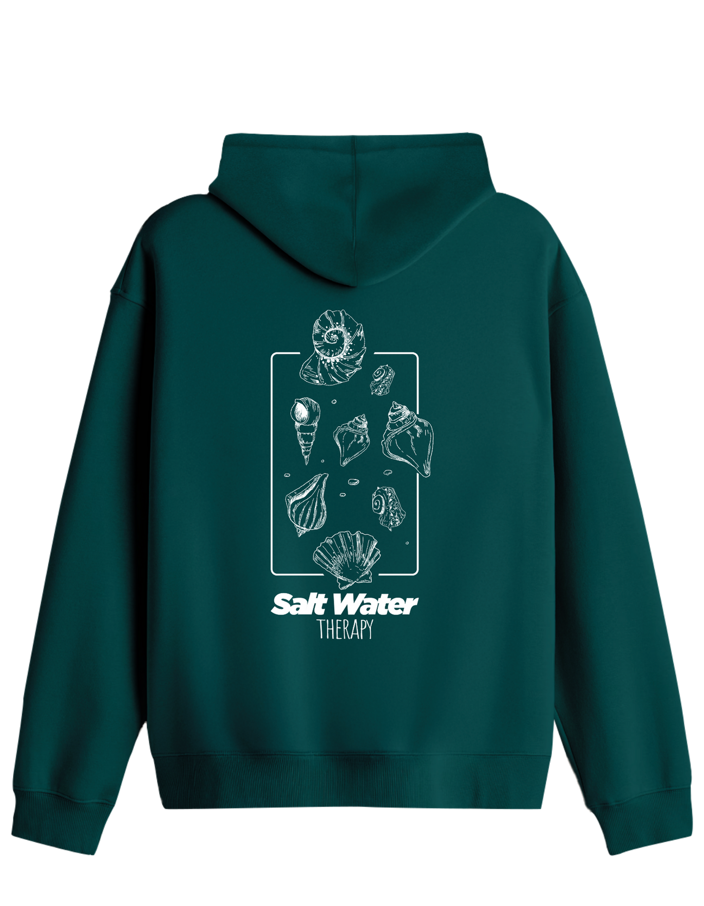 Salt Water Baskılı Unisex Kapüşonlu Yaka Hoodie