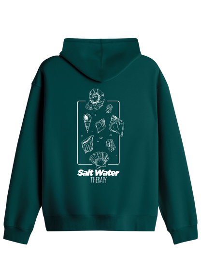 Salt Water Baskılı Unisex Kapüşonlu Yaka Hoodie