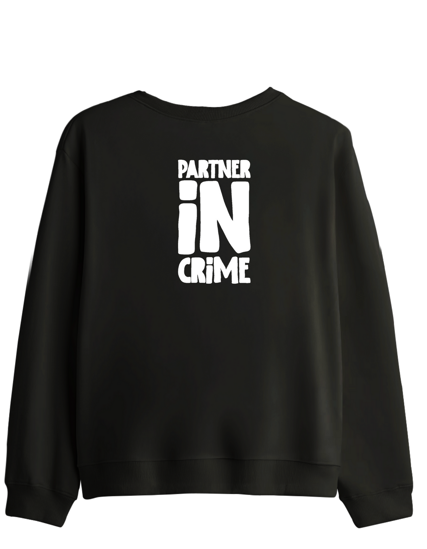 Partner in Crime Baskılı Bisiklet Yaka Sweatshirt