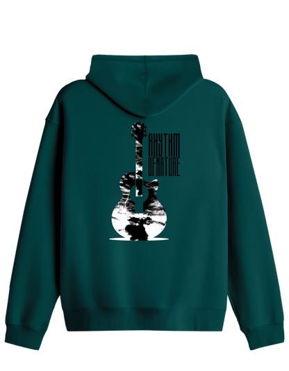 Rhythm Of Nature Baskılı Unisex Kapüşonlu Yaka Hoodie