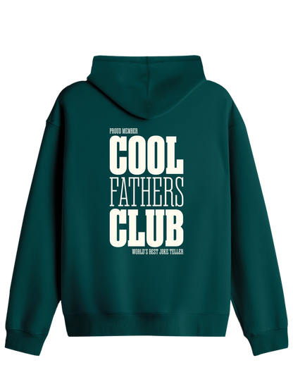 Cool Fathers Club Baskılı Unisex Kapüşonlu Yaka Hoodie
