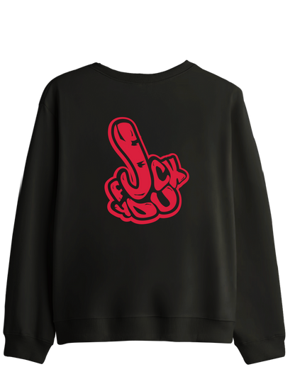 You Know Baskılı Bisiklet Yaka Sweatshirt