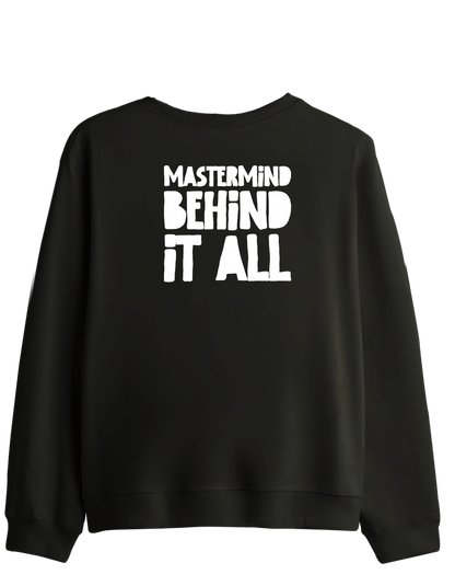 Mastermind Baskılı Bisiklet Yaka Sweatshirt