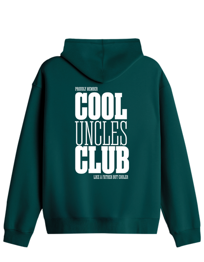 Cool Uncles Club Baskılı Unisex Kapüşonlu Yaka Hoodie