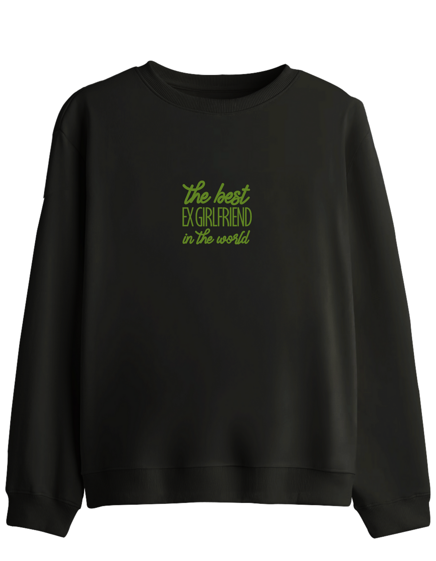 Ex Girlfriend Baskılı Bisiklet Yaka Sweatshirt