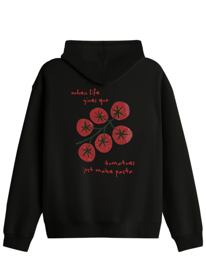 Tomatoes Baskılı Unisex Kapüşonlu Yaka Hoodie