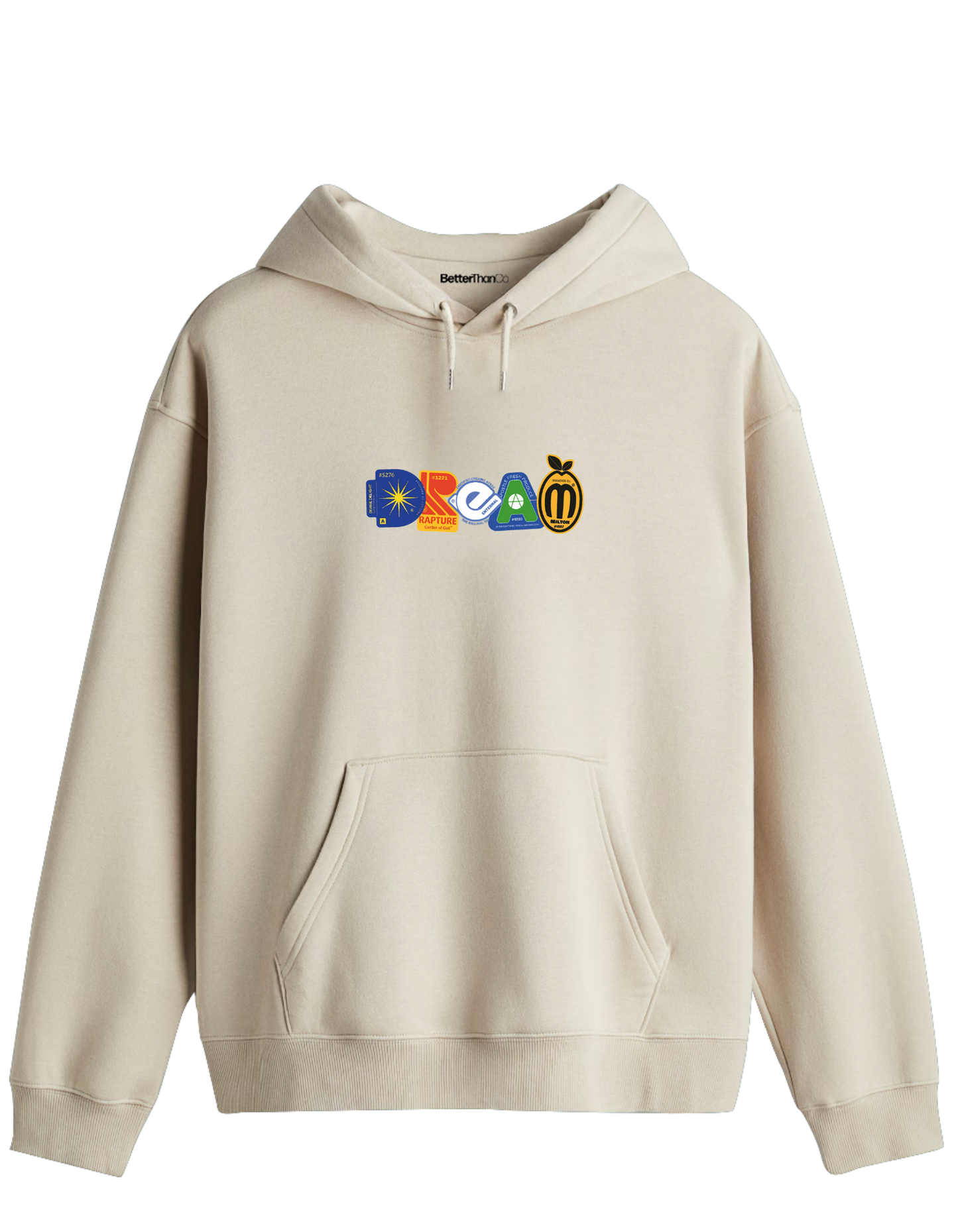 Dream Baskılı Unisex Kapüşonlu Yaka Hoodie