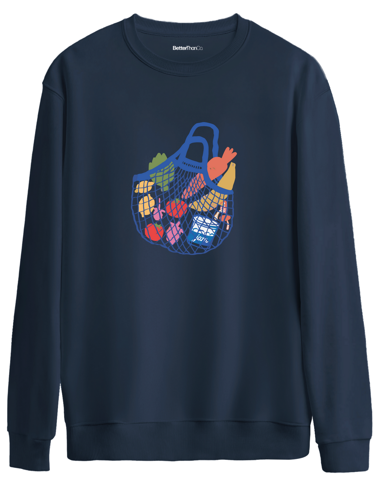 Local Bag Baskılı Bisiklet Yaka Oversize Sweatshirt