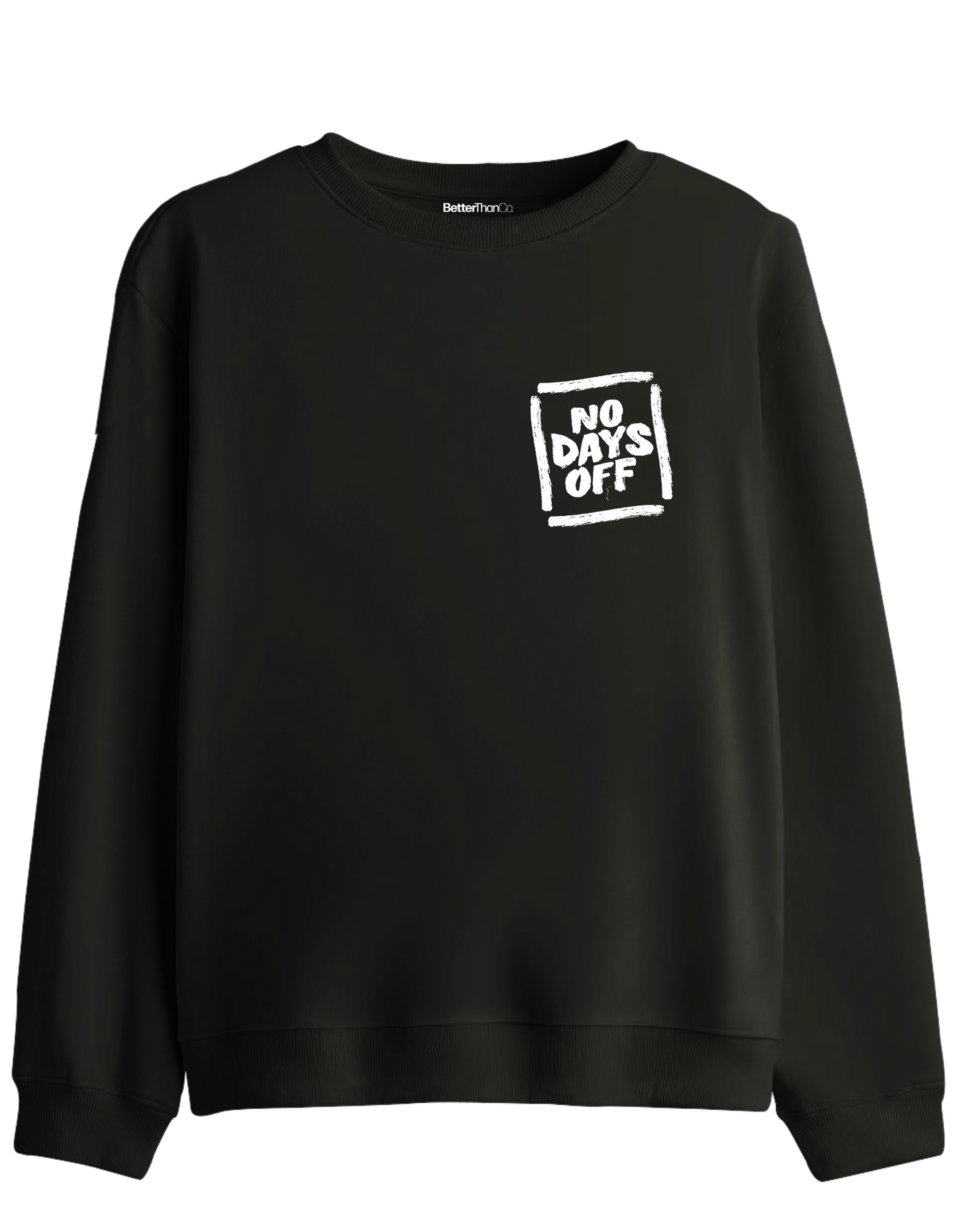 Day Off Baskılı Bisiklet Yaka Sweatshirt