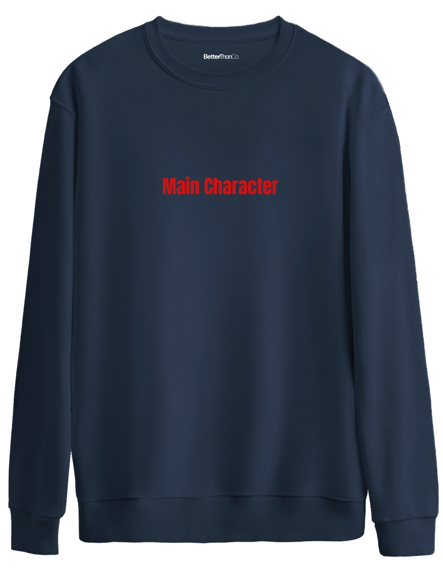 Main Character Baskılı Bisiklet Yaka Oversize Sweatshirt