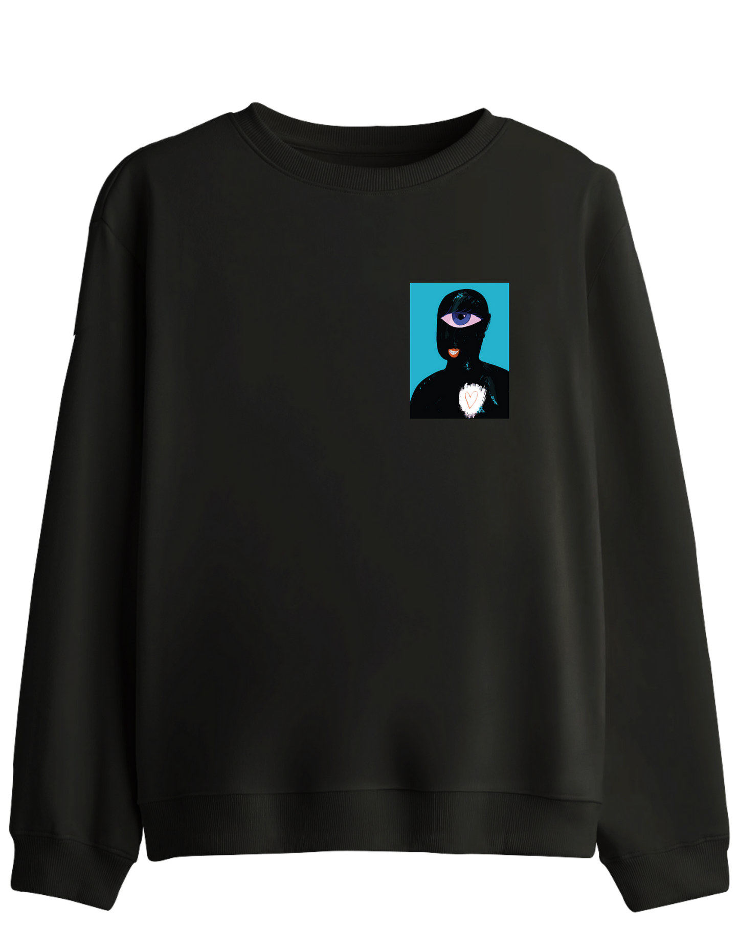 Oracle Eye Baskılı Bisiklet Yaka Sweatshirt