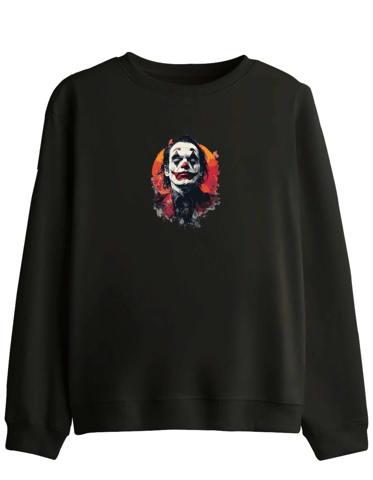 Sadness Baskılı Bisiklet Yaka Sweatshirt