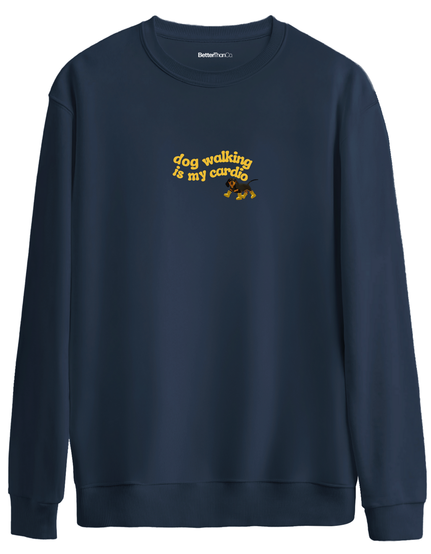 Dog Walking Baskılı Bisiklet Yaka Oversize Sweatshirt