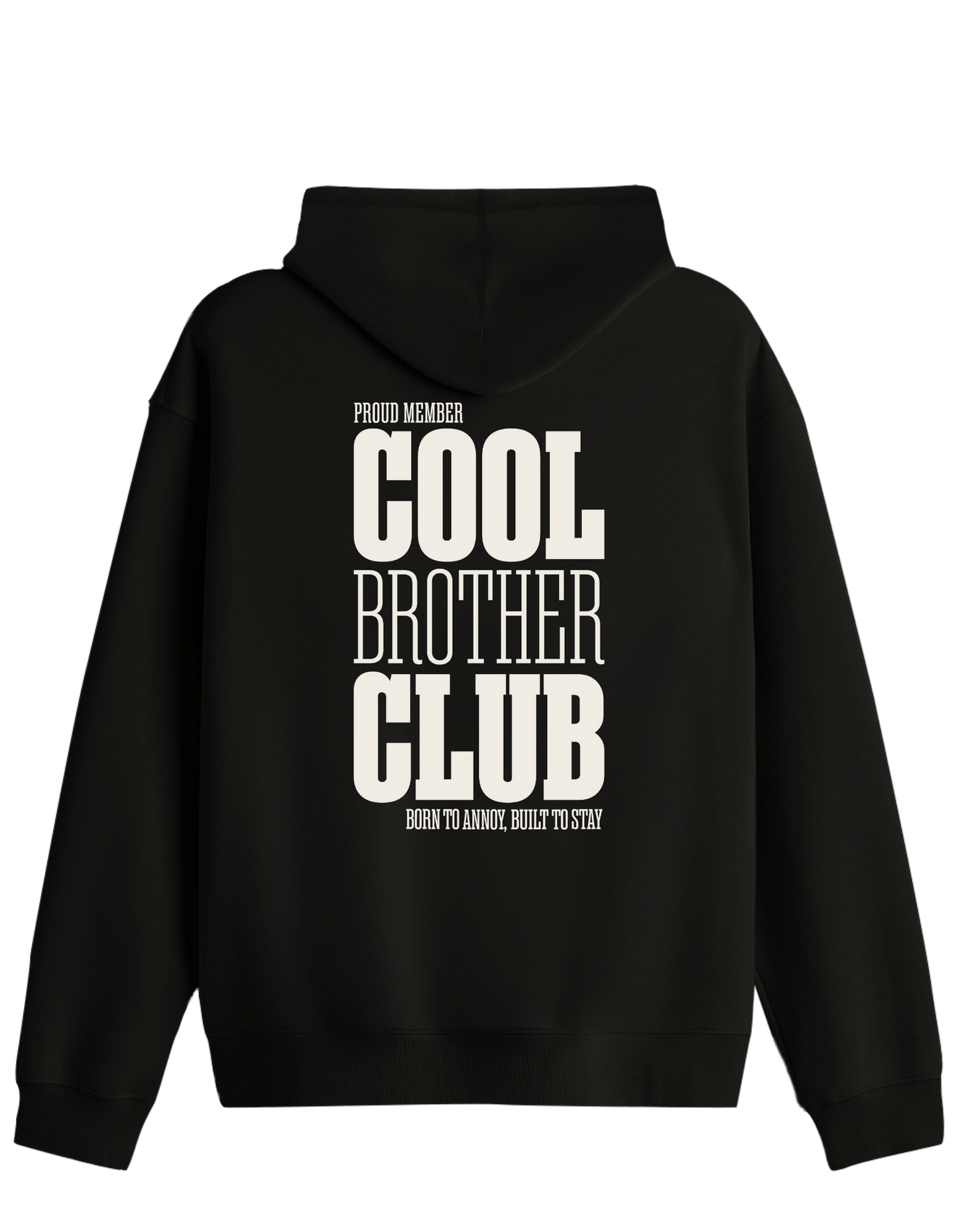 Cool Brother Club Baskılı Unisex Kapüşonlu Yaka Hoodie