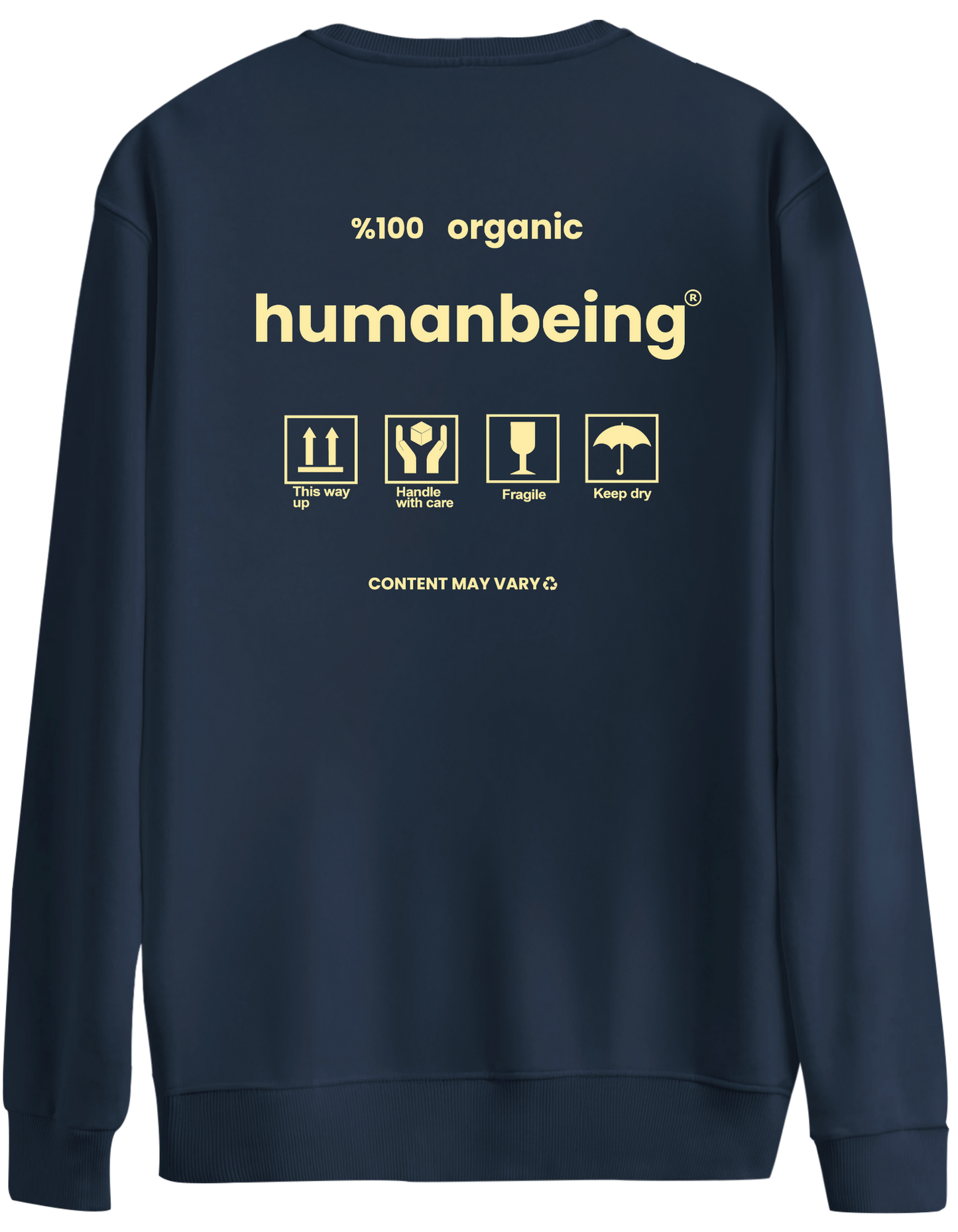 Humanbeing Baskılı Bisiklet Yaka Oversize Sweatshirt