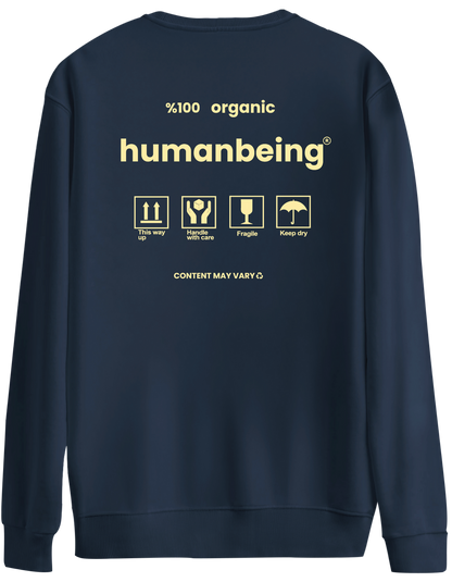 Humanbeing Baskılı Bisiklet Yaka Oversize Sweatshirt