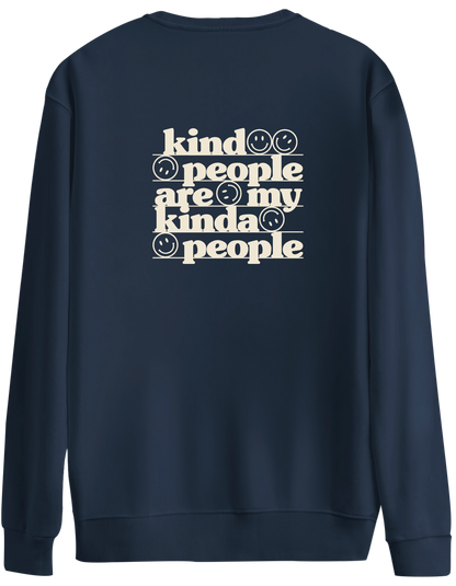Be Kind Baskılı Bisiklet Yaka Oversize Sweatshirt
