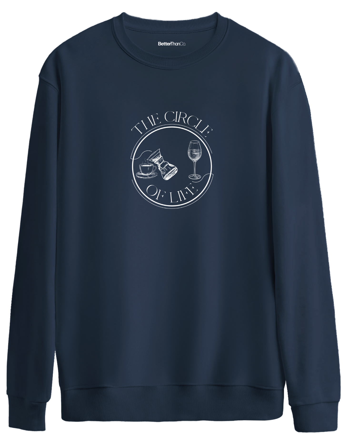 Circle Of Life Baskılı Bisiklet Yaka Oversize Sweatshirt