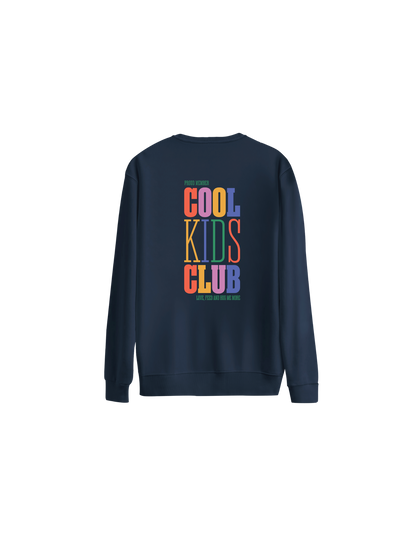 Cool Kids Club Baskılı Oversize Bisiklet Yaka Çocuk Sweatshirt