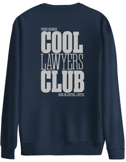 Cool Lawyers Club Baskılı Bisiklet Yaka Oversize Sweatshirt