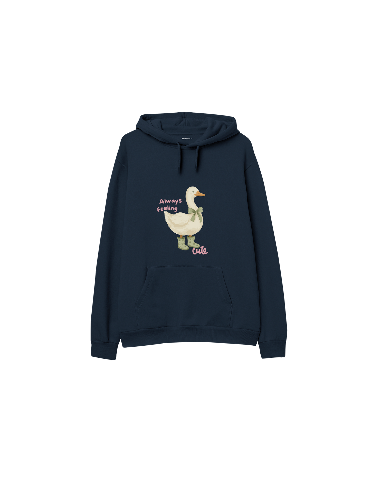 Feeling Cute Baskılı Oversize Kapüşonlu Çocuk Hoodie
